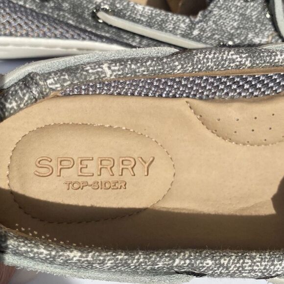 Sperry Sand Grey Canvas Firefish Core Top-Sider Boat Slip On Shoe Size 5 NEW - Picture 8 of 10